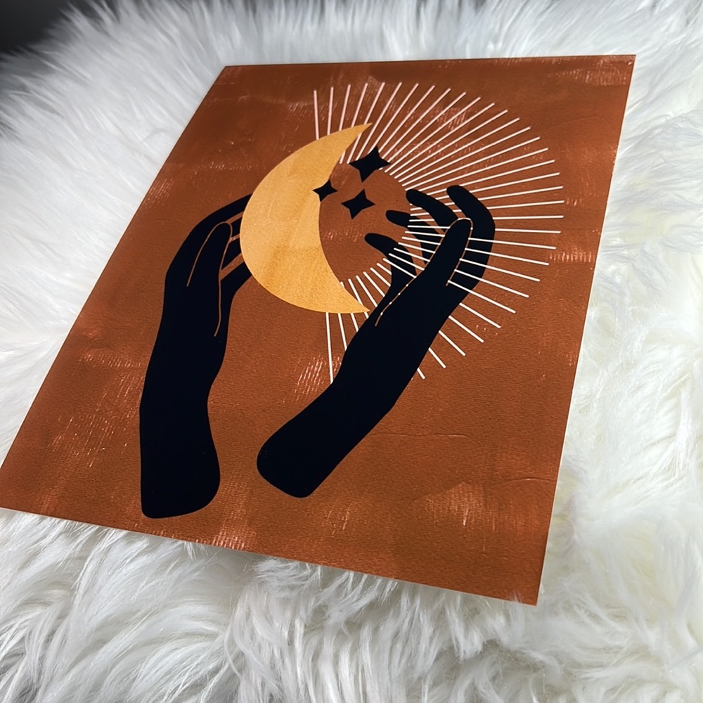 Wall Art Bohemian Celestial Hands Print Poster Illustration Unframed - Picture 10 of 17
